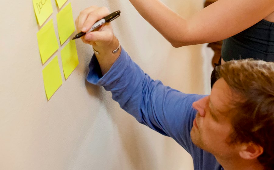 Planning on sticky notes